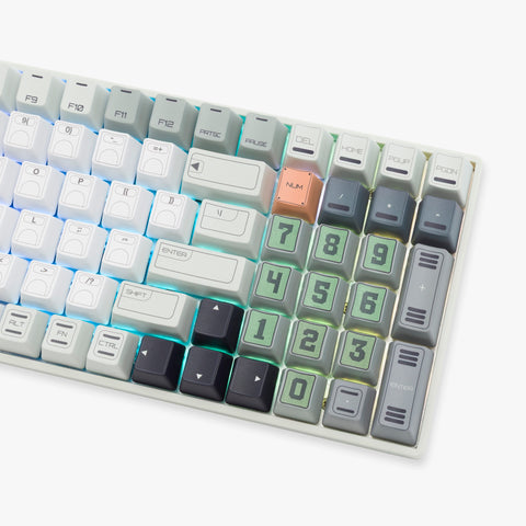 Right detail on Higround Basecamp 96+ Keyboard - INPUT WHITE