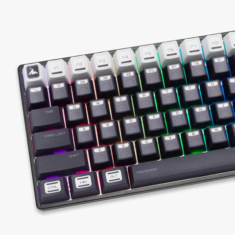 Left detail on Higround Basecamp 96+ Keyboard - INPUT BLACK