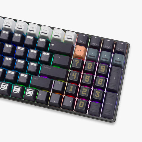 Right detail on Higround Basecamp 96+ Keyboard - INPUT BLACK