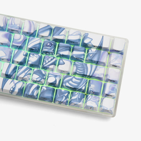 right detail on YGO x HG Performance Base 65 Keyboard - Blue Eyes White Dragon