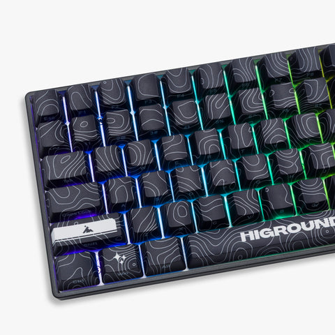 Left detail on Higround Basecamp 75+ Keyboard - BLACKICE