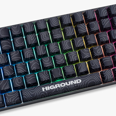 Middle detail on Higround Basecamp 75+ Keyboard - BLACKICE