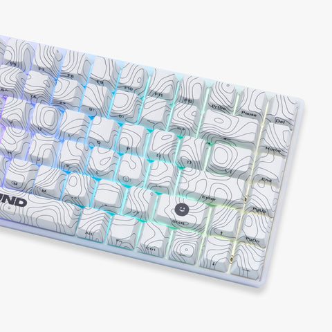 Right side of Higround Basecamp 75+ Keyboard - SNOWSTONE