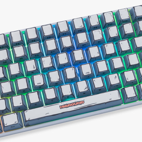 Middle section of Higround Basecamp 75+ Keyboard - CELSHADE GRAY