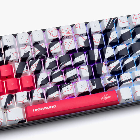 Middle detail of 100T x HG Basecamp 75+ Keyboard - Team Issue