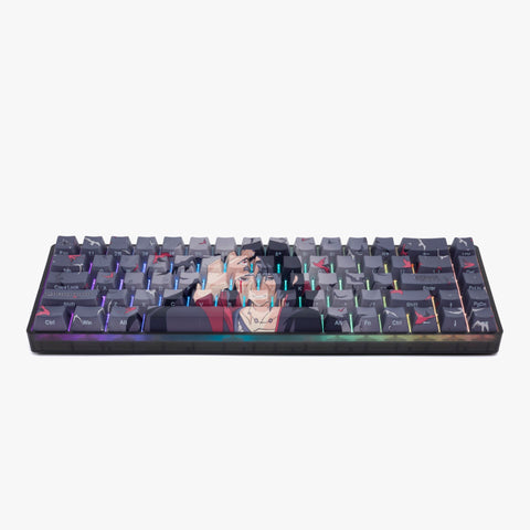 Naruto x Higround Itachi keyboard angled with RGB