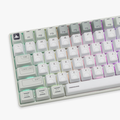 Left side of Higround Basecamp 96+ Keyboard - INPUT WHITE