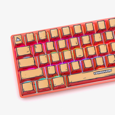 Left side of CELSHADE Base 65 Keyboard - ORANGE