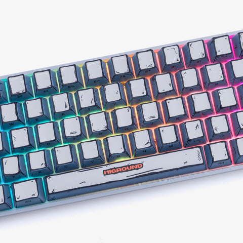 CELSHADE Base 65 Keyboard - GRAY (Milky Switch) center with RGB