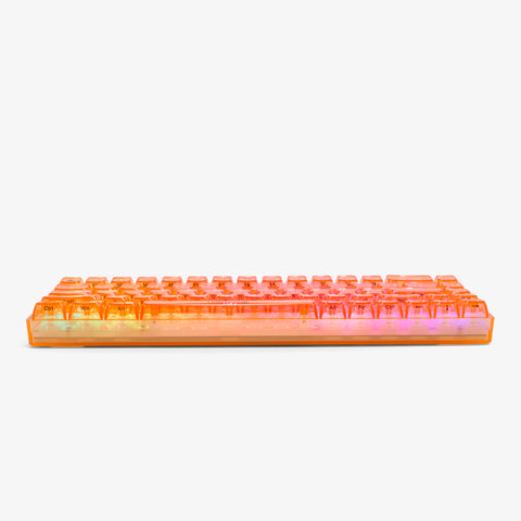 side of CLEAR TOPAZ Base 65 Keyboard (Silent Glacier Switch)