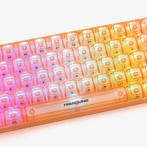 center of CLEAR TOPAZ Base 65 Keyboard (Silent Glacier Switch)