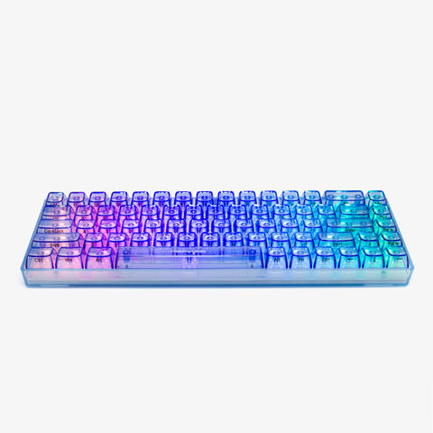 side of CLEAR SAPPHIRE Base 65 Keyboard (Silent Glacier Switch)