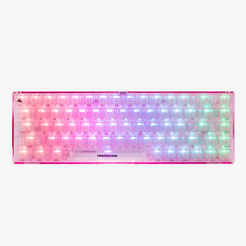 RGB lighting on CLEAR ROSE QUARTZ Base 65 Keyboard (Silent Glacier Switch)