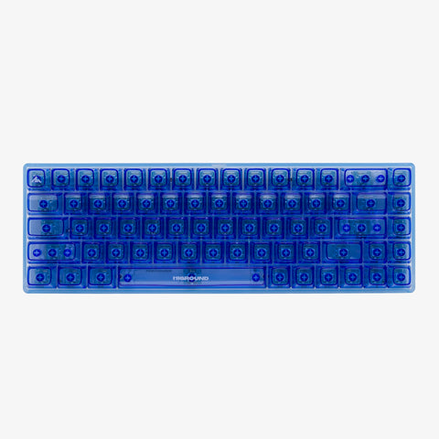 Front of CLEAR SAPPHIRE Base 65 Keyboard (BW V2 Switch)