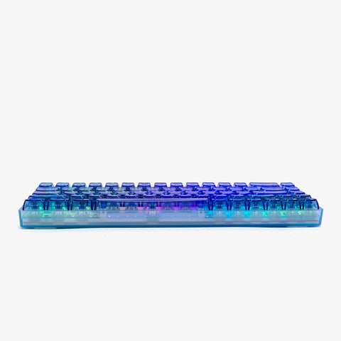 side of CLEAR SAPPHIRE Base 65 Keyboard (BW V2 Switch)