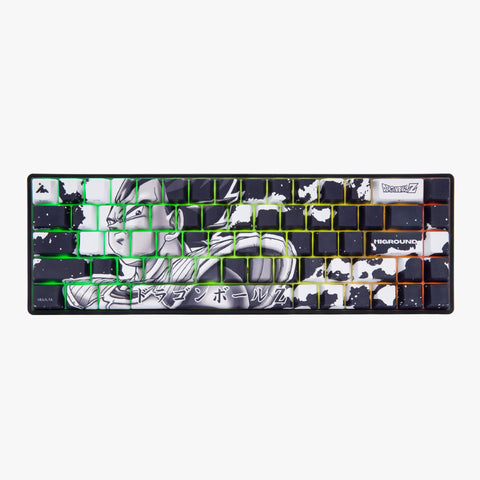 DBZ x Higround Vegeta Basecamp 65 Keyboard with LED lights