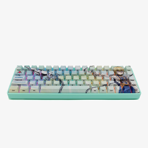 overhead view of Hunter x Hunter x HG Base 65+ Keyboard - Kurapika