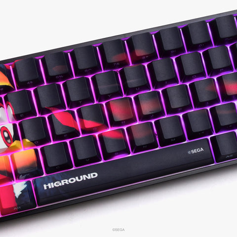 Center detail on Sega x Higround Basecamp 65HE Keyboard - Radical Highway