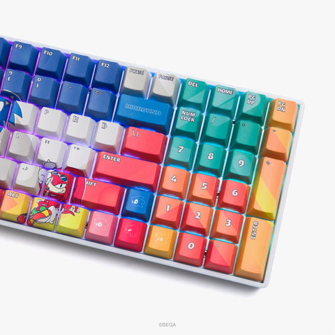 Right detail on Sega x Higround Basecamp 96+ Keyboard - Classic Sonic