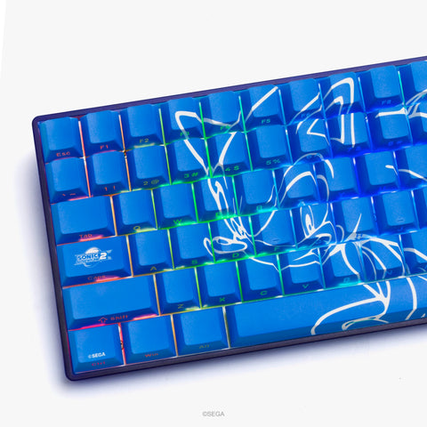 Left detail on Sega x Higround Basecamp 75+ Keyboard - Sonic CD