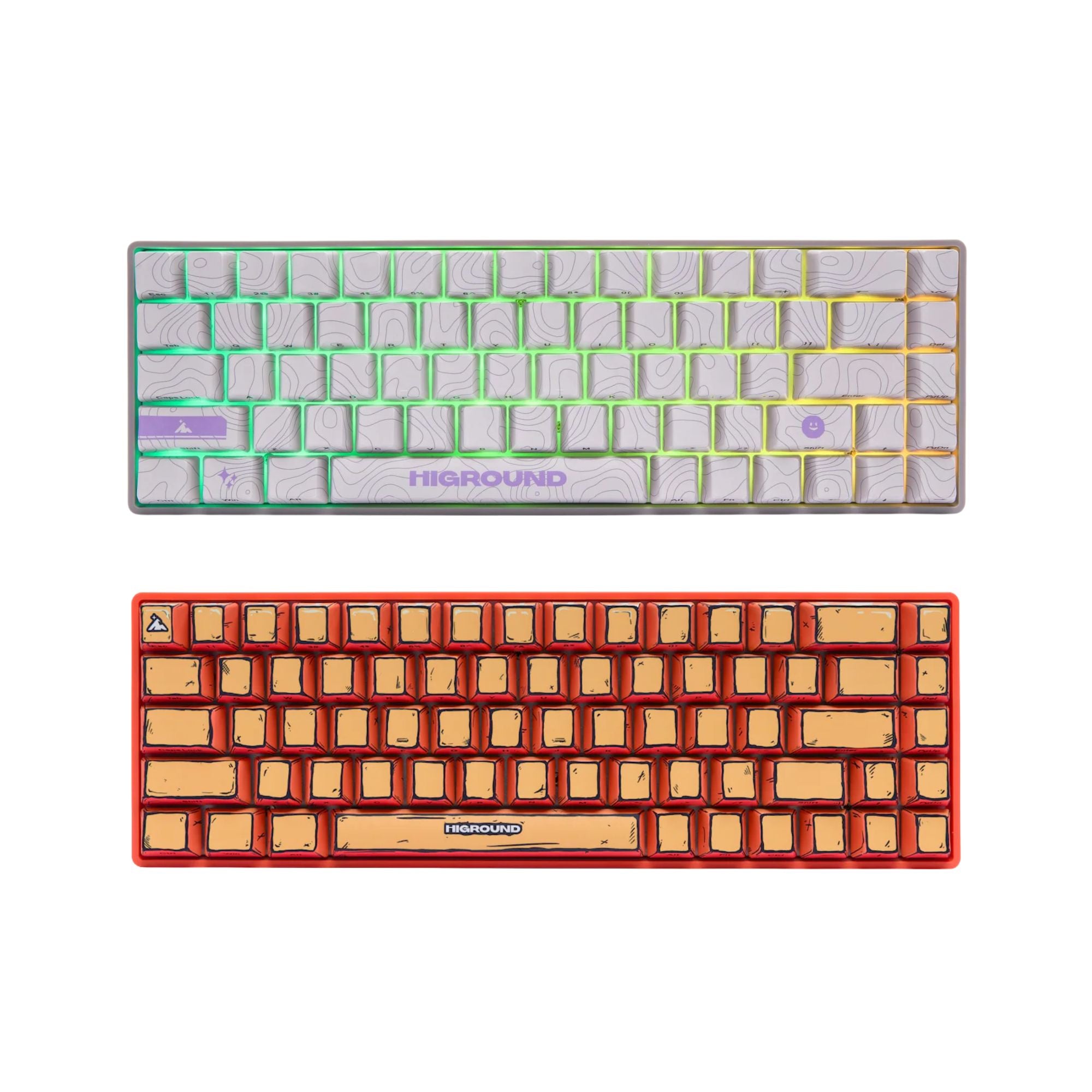 Basecamp 65HE - RETROSUPER + CELSHADE 68 Keycaps - ORANGE – Higround