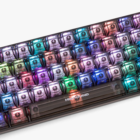 Higround CLEAR OBSIDIAN Base 65 Keyboard Space bar with Higround logo