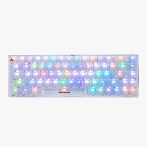 Higround CLEAR OPAL Base 65 Keyboard with LED Lights