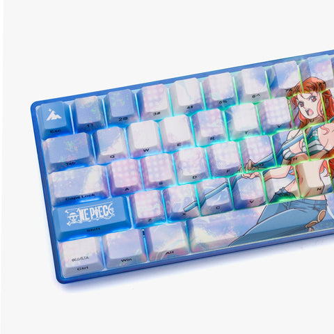 Left side detail on One Piece x HG Base 65 Keyboard - Nami