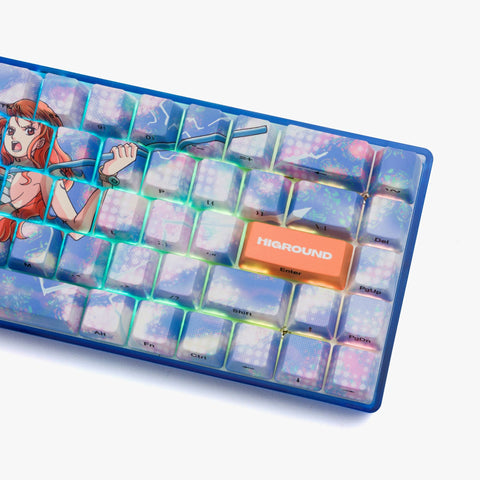 Right side detail on One Piece x HG Base 65 Keyboard - Nami