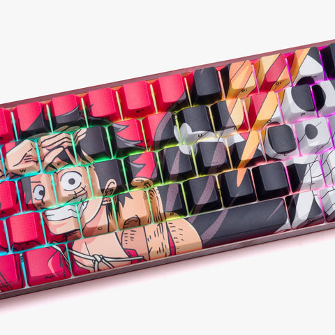 center detail on One Piece x HG Base 65 Keyboard - Luffy