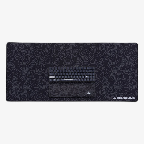 blackice keyboard with the Higround Cloth Wrist Rest 65 - BLACKICE