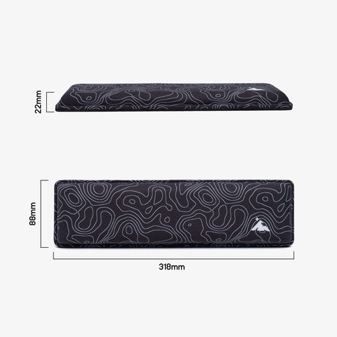 Dimensions of Higround Cloth Compact Wrist Rest - BLACKICE