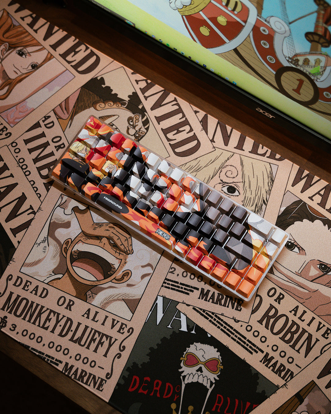 One Piece Keyboard Sticker Higround Anime Keyboard Drops | Hunter x Hunter, One Piece, and more