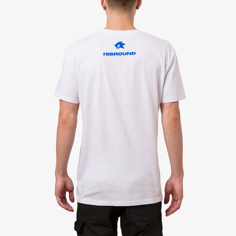 Sonic x Higround Adventure Tee front detail on model